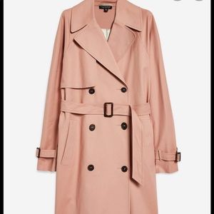 Topshop pink trench coat